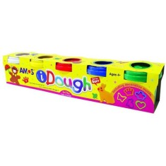 Plastilina pentru copii,Set 5 iDough + 5 matrite Amos ID75P5 foto