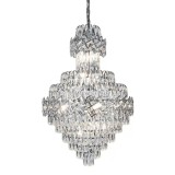 Candelabru Cristal WINDSOR Grande Supremo 10xE14, Diametru 60X90cm, Crom Lucios, Inaltime Reglabila, Alessandro DESIGN