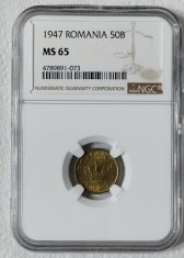 50 BANI 1947 MS 65 - GRADATA NGC - 4789891-073 foto