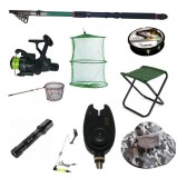 Set lanseta pescuit telescopica eastshark de 3.6m, mulineta CB340 pentru pescuit sportiv si accesori