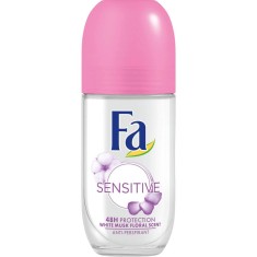 Deodorant FA Roll On, Invisible Sensitive, 50 ml, 48 h Protectie, Formula Vegana, Deodorant Fa Sensitive White Musk Floral Scent, Deodorant Parfum de foto