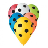 Set 5 baloane latex model minge de fotbal multicolor 30 cm