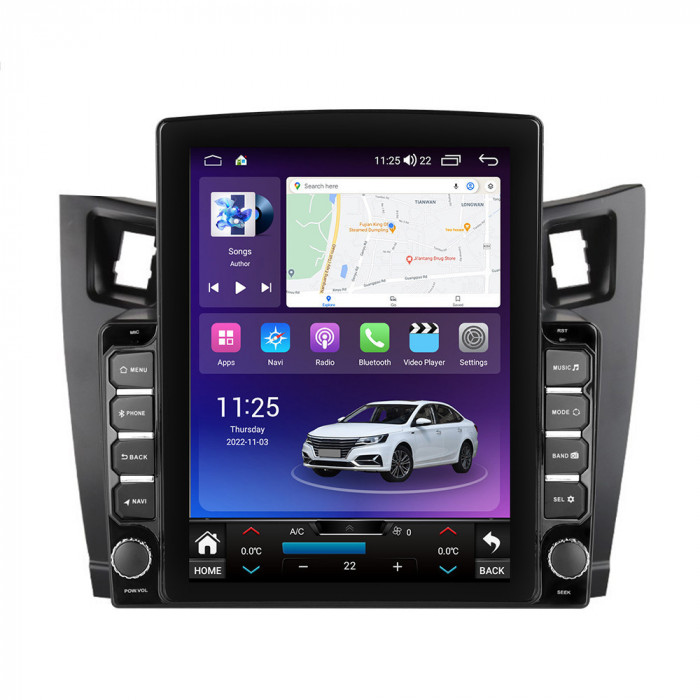 Navigatie dedicata cu Android Toyota Yaris 2006 - 2011, 8GB RAM, Radio GPS Dual