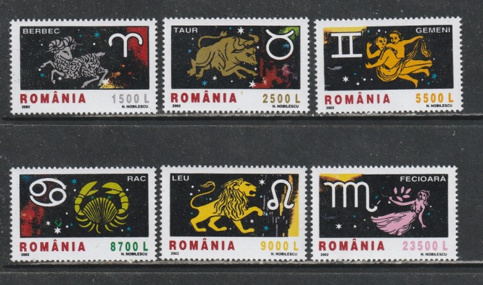 Romania 2002 - #1576 Semnele Zodiacului 6v MNH
