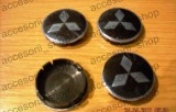 Capace Jante Mitsubishi 60mm, Set 4 Bucati, Plastic+Metal