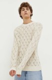 Abercrombie &amp; Fitch bluza barbati, culoarea bej, light