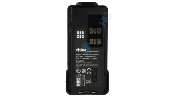 Baterie radio VHBW de &icirc;nlocuire pentru Motorola PMNN4488a - 1800 mAh 7,4 V Li-Ion + clemă pentru curea