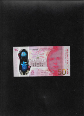 Rar! Scotia Bank of Scotland 50 pounds seria808716 unc foto