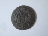 Moneda Austria 3 Kreuzer 1800 F (Hall, Tirol) - Rară! Diametru 30mm, 7g - Monedă veche