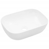 VidaXL Chiuvetă de baie, alb, 45,5 x 32 x 13 cm, ceramică