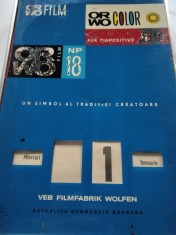 Reclama calendar ORWO Film pentru Rom&acirc;nia