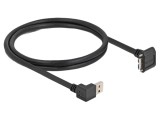 Cablu USB DELOCK 80482 1m, USB A și Micro USB B 90&deg; sus/jos