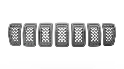Grila radiator Jeep Cherokee, 09.2018-, montare fata, cu rame gri; negru, RapidAuto foto