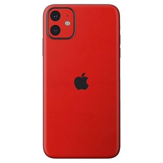 Set Folii Skin Acoperire 360 Compatibile cu Apple iPhone 11 (Set 2) - ApcGsm Wraps Cardinal Red