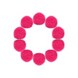 9 cm bile din blană artificială, 10 bucăți, roșu pepene, pufoase și moi, pentru pălării, eșarfe, mănuși și &icirc;ncălțăminte DIY