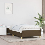 vidaXL Cadru de pat, maro &icirc;nchis, 100 x 200 cm, material textil