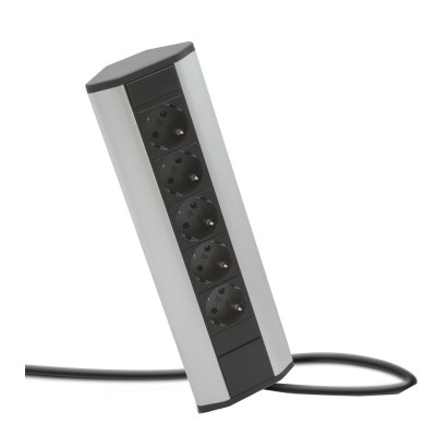 Prelungitor de colt Delight, 1.5 m, 3500 W, 5 x 250 V, 16 A, aluminiu foto