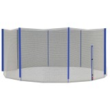 SPORTNOW Plasă &Icirc;nlocuire Trambulină Rotundă 366cm, 8 St&acirc;lpi Verticali, Tarc Rezervă Rezistent, Negru-Albastru | Aosom Romania