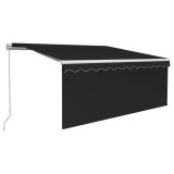 Cumpara ieftin Copertina retractabila manual cu stor, antracit, 3x2,5 m