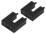 M&acirc;ner negru panou anterior 1U set 2 bucăți