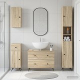 Cumpara ieftin Set de dulapuri pentru baie, 4 piese BREDA Stejar Sonoma