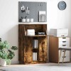 VidaXL Birou cu ușă Stejar afumat 71.5 x 31.5 x 106.5 cm Lemn compozit 869486