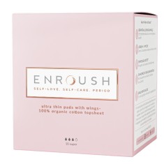 Absorbante, Enroush, Super, Organice, PH Neutru, 100% Bumbac, Biodegradabile, Hipoalergenice, Absorb