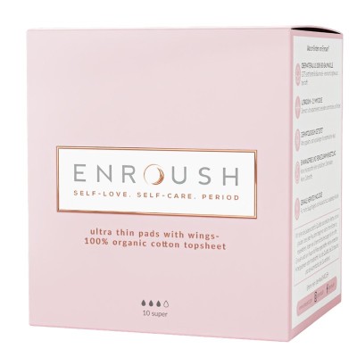Absorbante, Enroush, Super, Organice, PH Neutru, 100% Bumbac, Biodegradabile, Hipoalergenice, Absorb foto