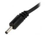 Cablu Electric Negru 1,5m 2x1mm2 cu Mufă DC 1,3/3,5, Bq Cable