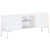 VidaXL Comodă TV, alb, 115x30x46 cm, lemn masiv de mango