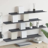 vidaXL Raft de perete cu raft 4 pcs Antracit 100 x 18 x 2,5 cm 8004049