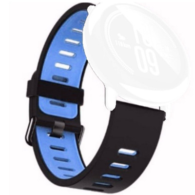 Curea din silicon compatibila cu Samsung Gear 2 Neo, Telescoape QR, 22mm, Black Yale foto