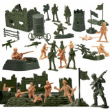 Set figurine, soldati, baza militara cu 114 piese pentru copii, Oem