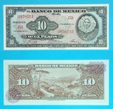 Mexic 10 Pesos 1965 &#039;La Tehuana&#039; UNC serie: U958213 p#58