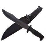 Cumpara ieftin Cutit Tactic Military Combat IdeallStore&reg;, 34cm, Otel Inoxidabil, Negru, Teaca Cordura, Vanatoare Supravietuire