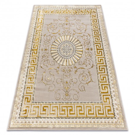 Covor BLISS Z160AZ147 bej &icirc;nchis / aur - Cadru, greacă Exclusiv, structural, 200x290 cm