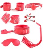 Set BDSM 7 Piese Obey Me!, Rosu, Guilty Toys