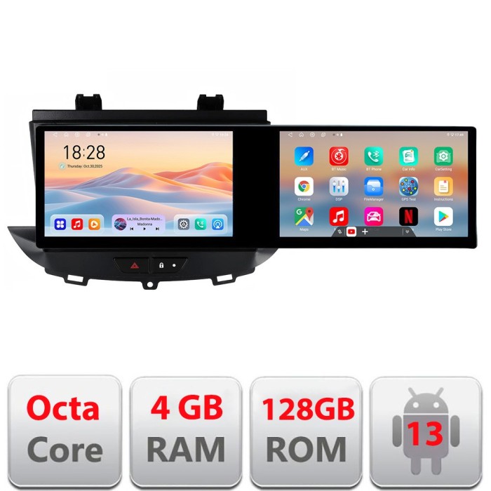 Navigatie Opel Grandland X Crossland X 2016-2020 Lenovo 8 core 4+64 10.5 inch Incell 1K android Wifi 5Ghz gps internet CarStore Technology