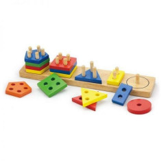 Joc de sortare educativ cu forme geometrice, Viga Toys