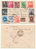 ROMANIA 1938 serie Voievozi Straja Țării 11 timbre circulată pe plic recomandat
