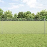Cumpara ieftin Gard hexagonal cu stalp 10 x 0,8 m Otel Galvanizat Argintiu