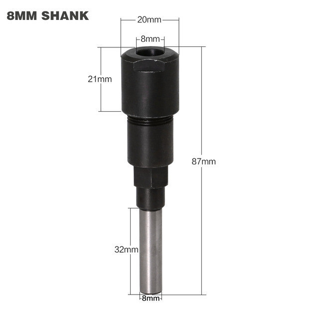 PENSETA 8mm PRELUNGITOR FREZA LEMN, LUNGIME 87 MM prindere 8MM