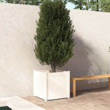 Jardiniera de gradina, alb, 60x60x60 cm, lemn masiv de pin GartenMobel Dekor, vidaXL