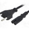 Cablu alimentare AC, 1.5m, 2 fire, culoare negru, CEE 7/16 (C) mufa, IEC C7 mama, Goobay - 50084