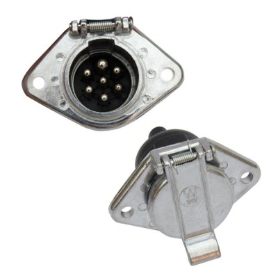 Priza remorca auto BestAutoVest 24V, 7 pini metal, tip Euro, 1 buc AutoDrive ProParts foto