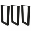 Gossi picioare pentru masa in forma de v 3 buc negru otel