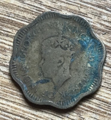MNDSTR22 Ceylon 10 cents 1944 foto