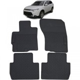 Set Premium de Covorase din Cauciuc pentru Podea Negru pentru Mitsubishi Outlander 12-15 Performance AutoTuning