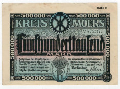 Bancnote rare Germania - 500 000 Marci 1923 foto