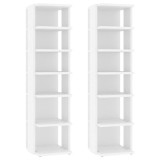 Pantofare, 2 buc., alb, 27,5x27x102 cm, lemn compozit